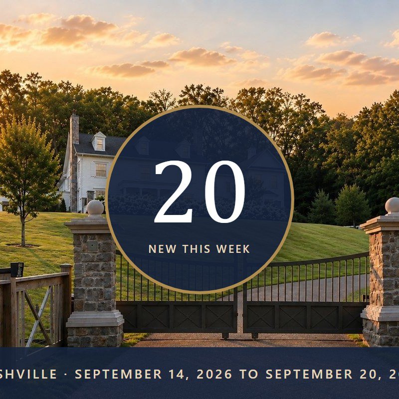 New to Market in Nashville: 20 Homes at $2M and Up This Week