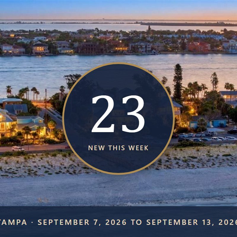 New to Market in Tampa: 23 Homes at $1M and Up This Week