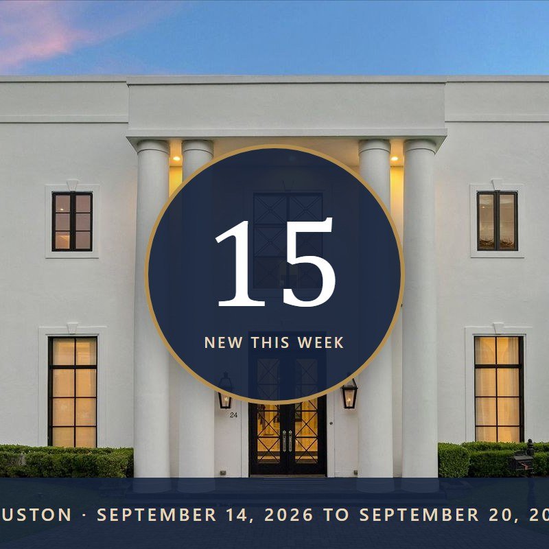 New to Market in Houston: 15 Homes at $1M and Up This Week