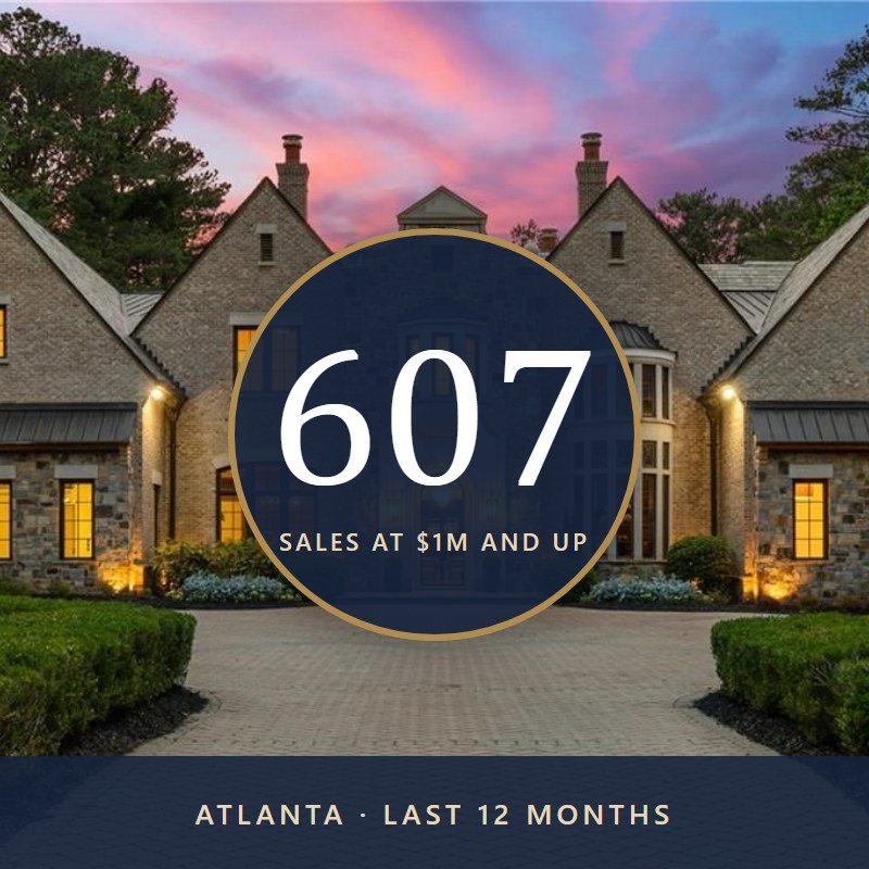 The Atlanta Price Ladder: 607 Sales at $1M and Up in 12 Months