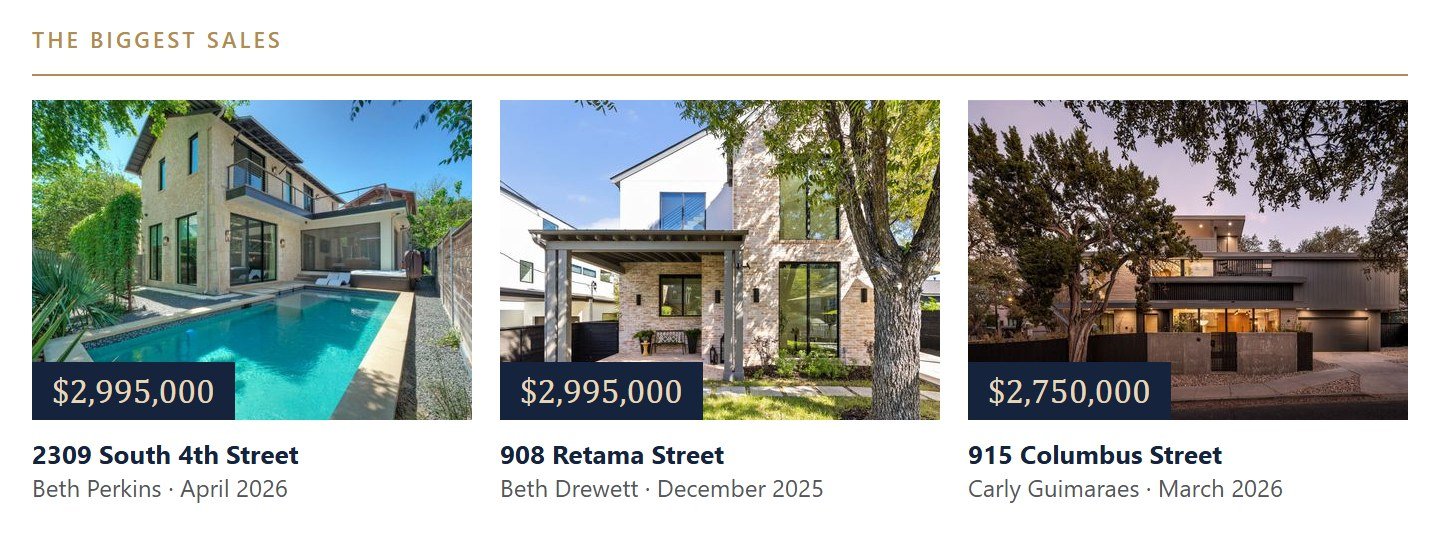 The biggest Bouldin Creek sales