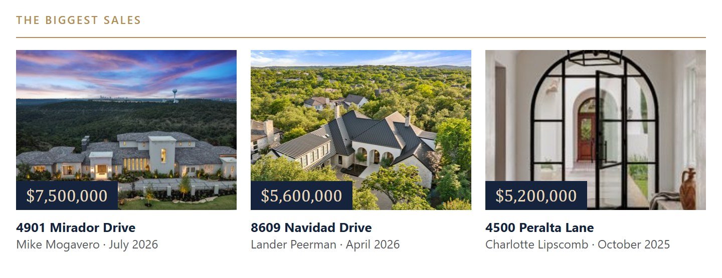 The biggest Barton Creek sales